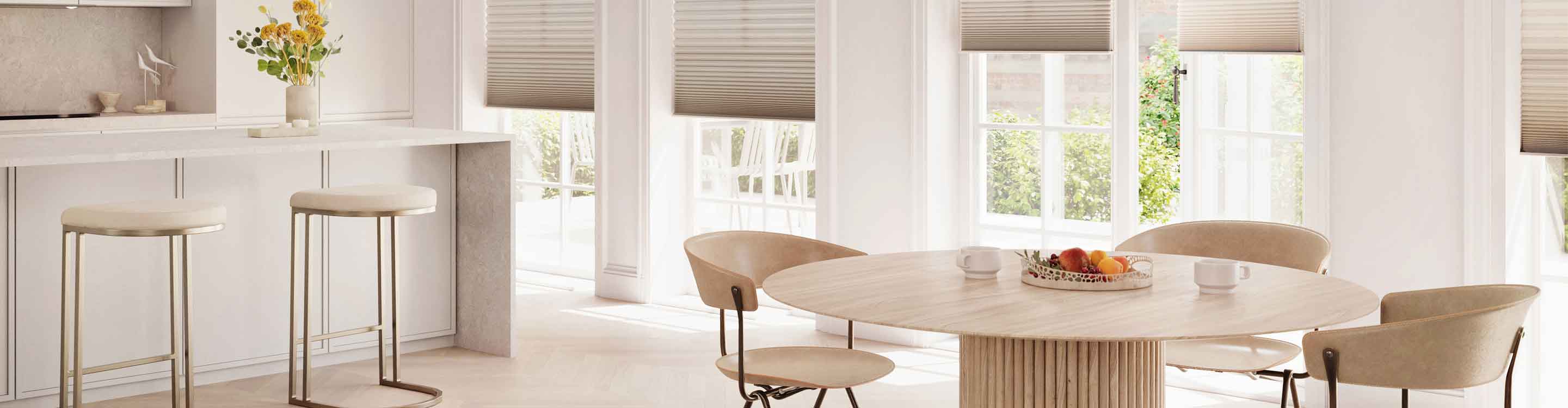 hunter douglas blinds in Canby neutral kitchen